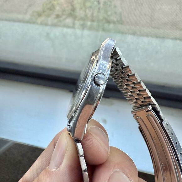 Vintage Seiko 7123-8439 Men’s Watch 34mm SQ Super Quartz Blue Dial Stainless - Picture 10 of 13